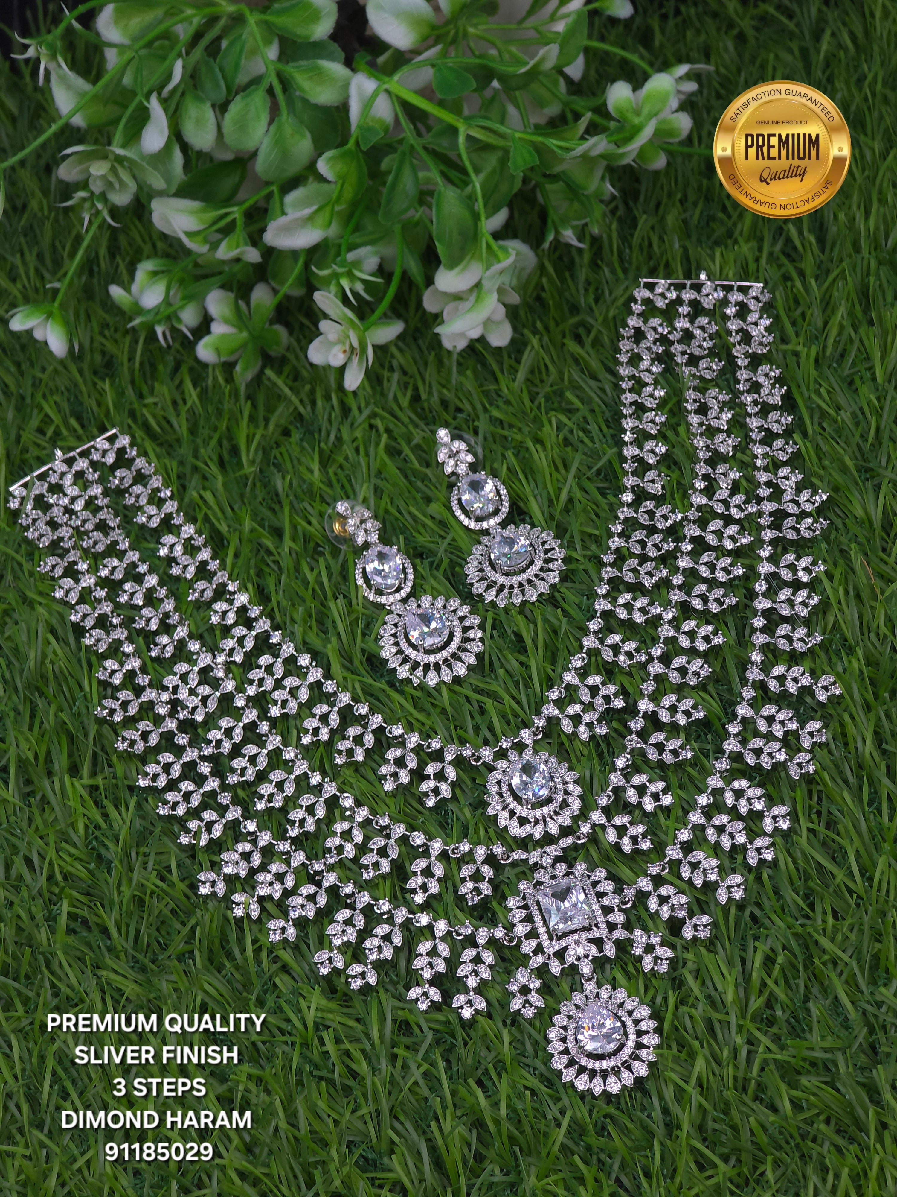SLIVER FINISH BRIDEL NECKLACE