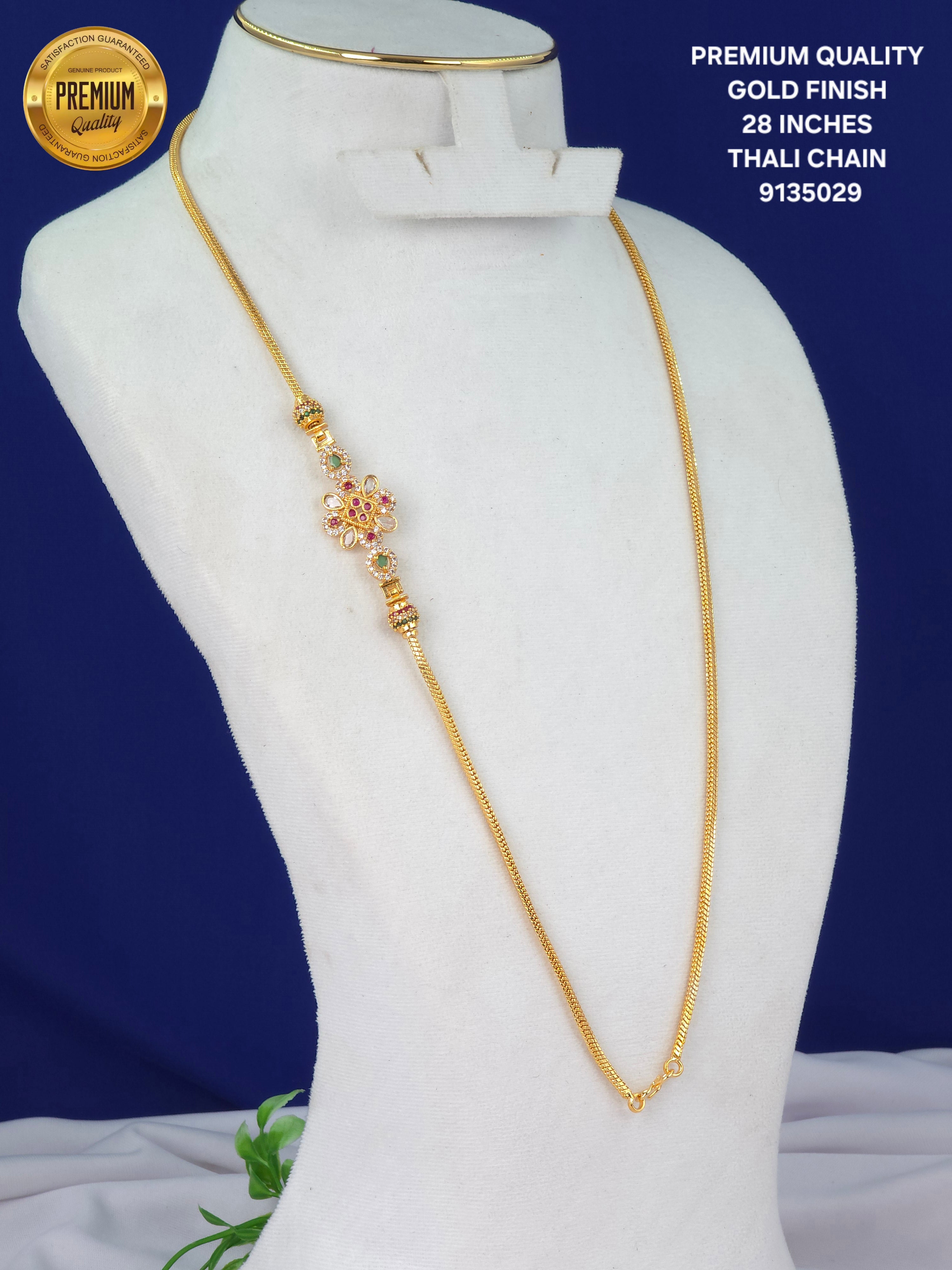GOLD FINISH 28 INCHES THALI CHAINS