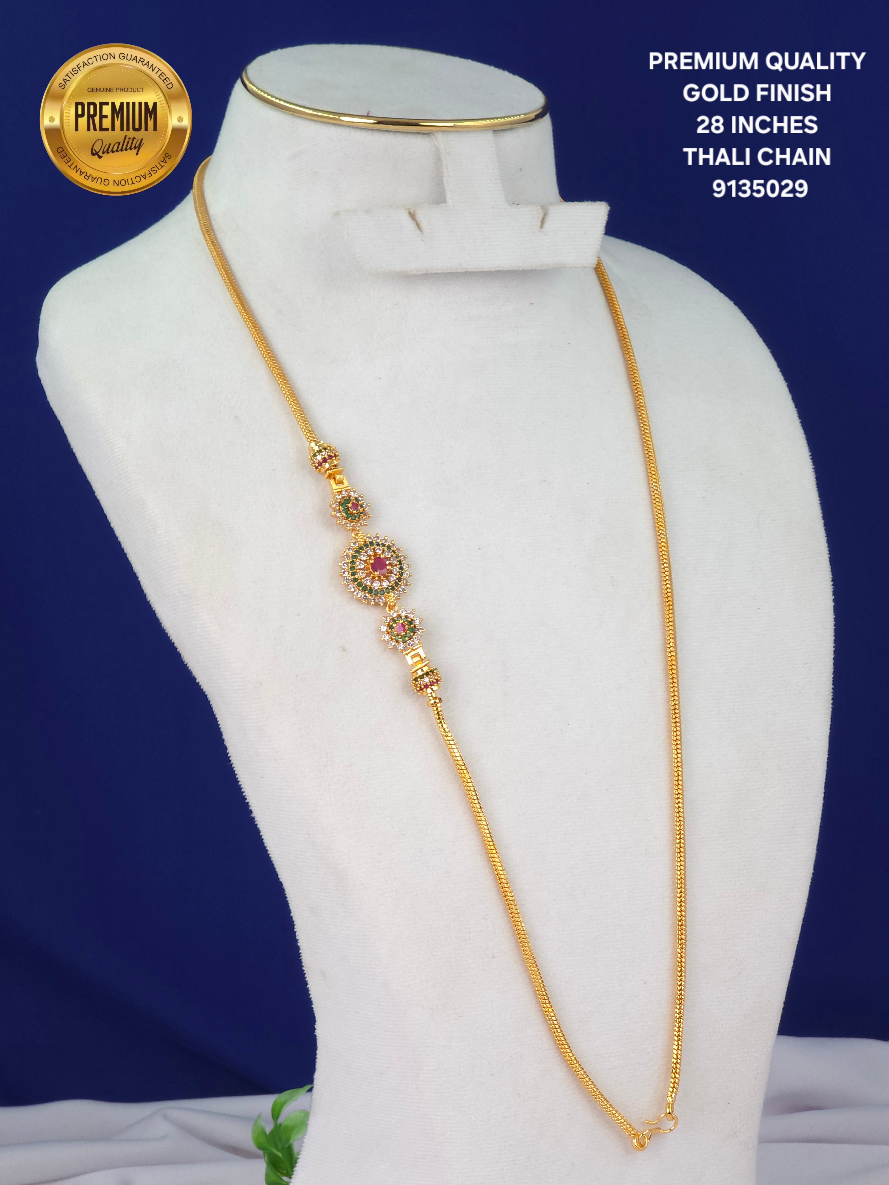 GOLD FINISH 28 INCHES THALI CHAINS