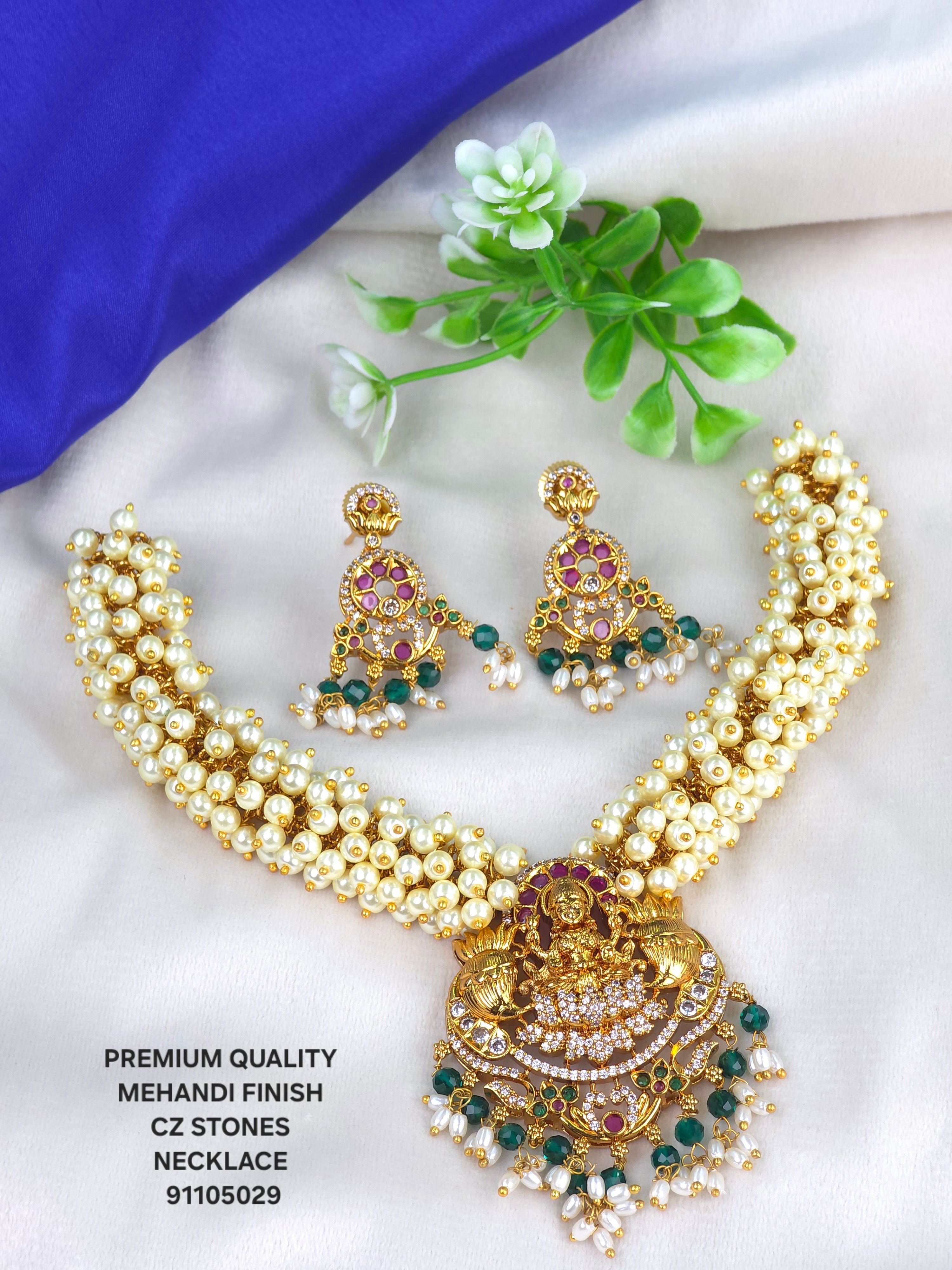 Matt finish Guttapusallu necklace