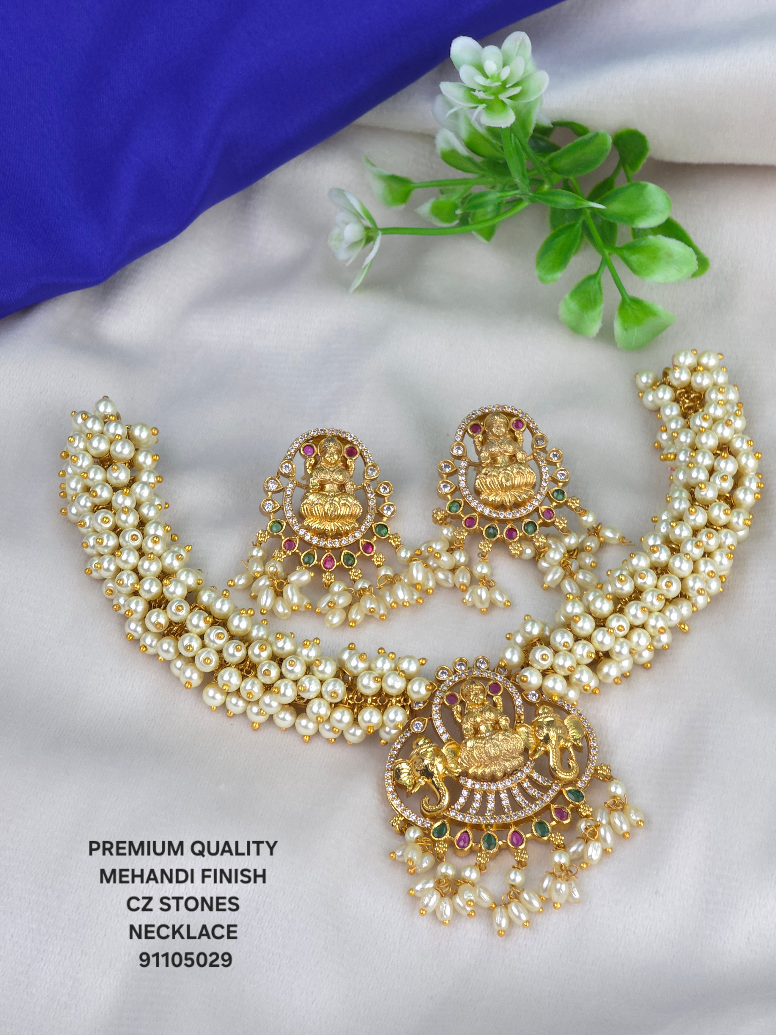 Matt finish Guttapusallu necklace