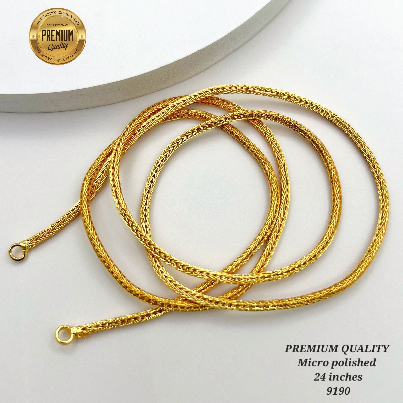 26 inches gold finish long chain