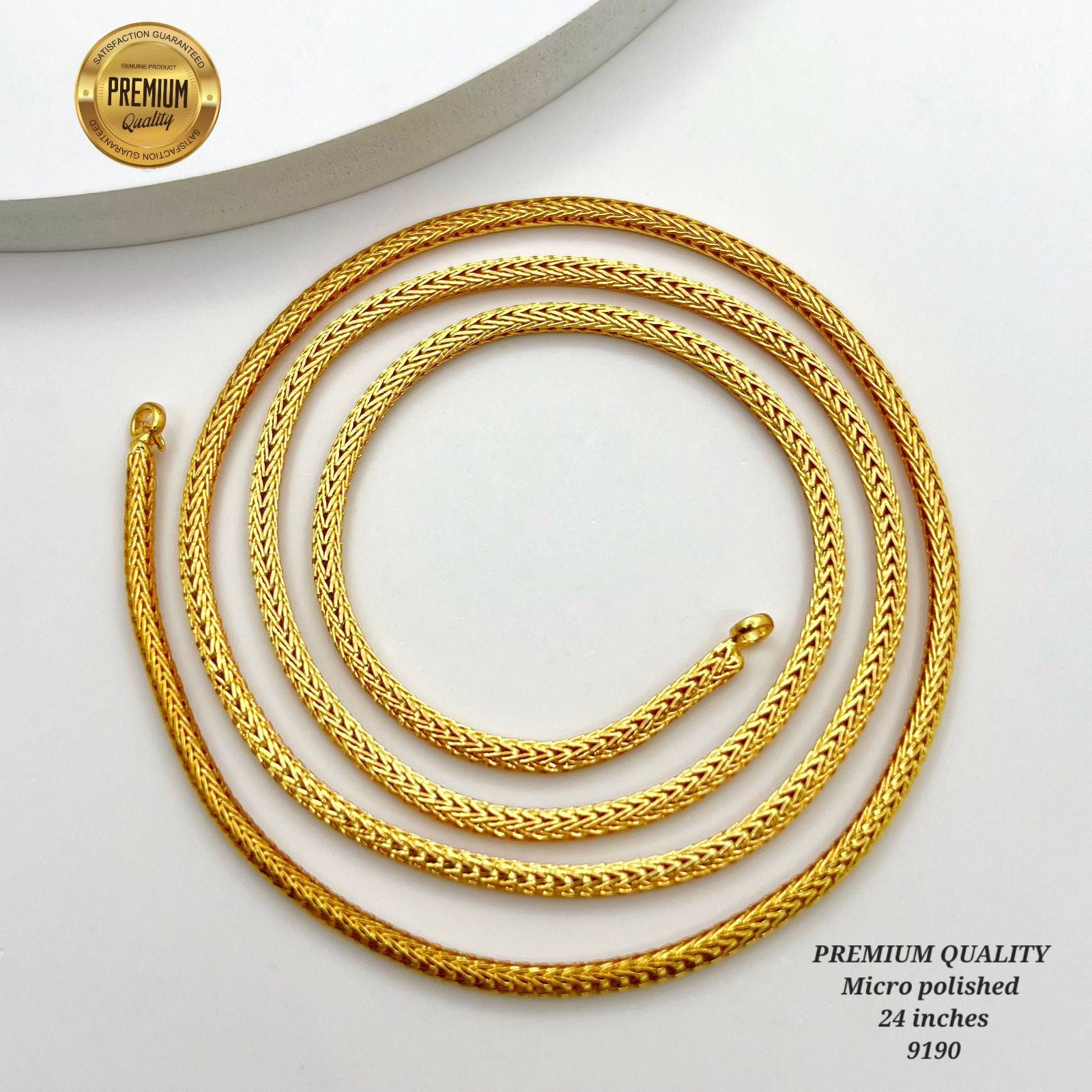 26 inches gold finish long chain