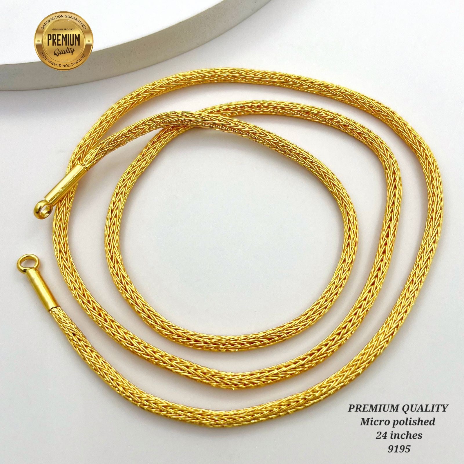 26 inches gold finish long chain