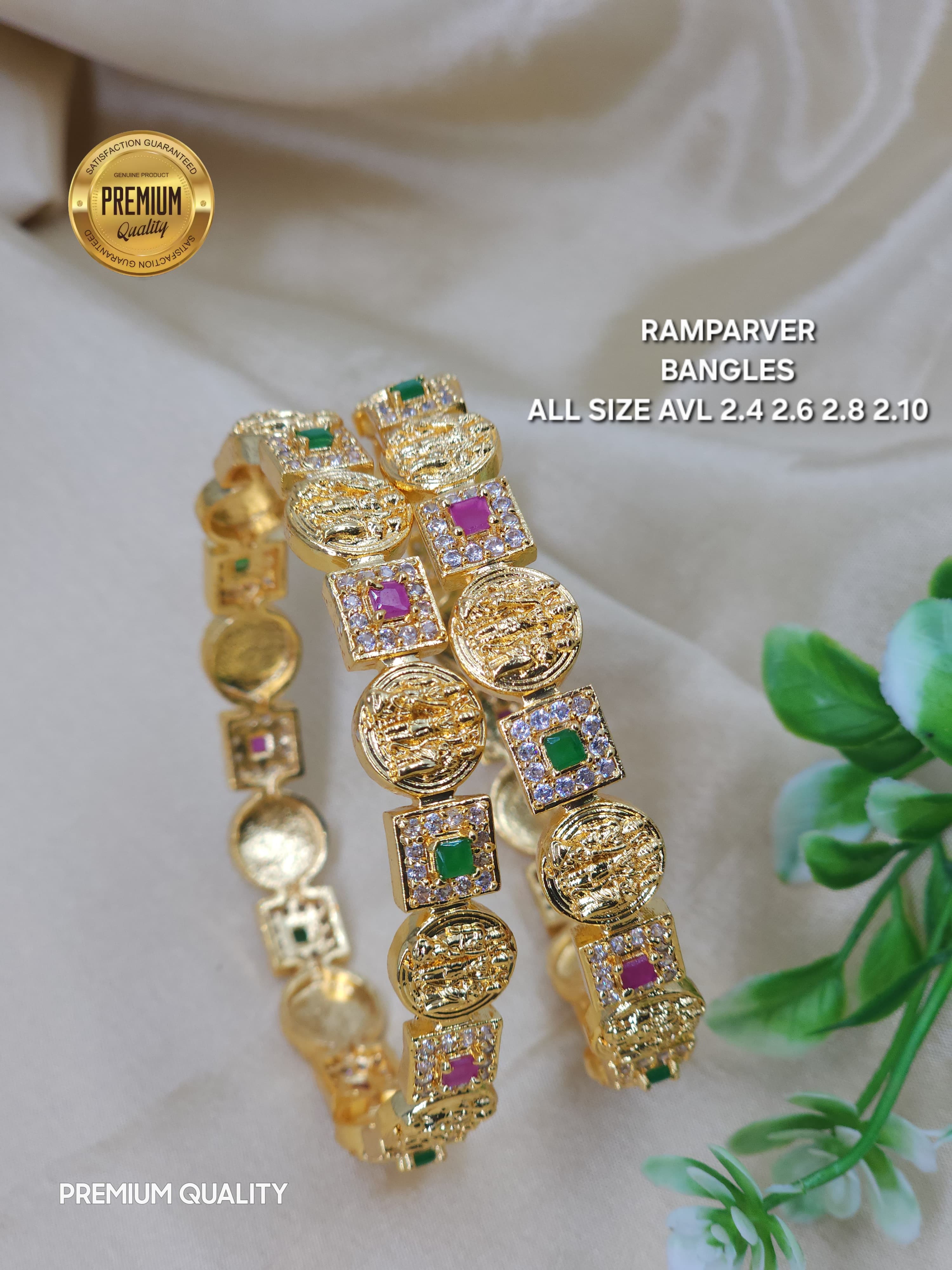 RAMPARVER BANGLES GOLD FINISH