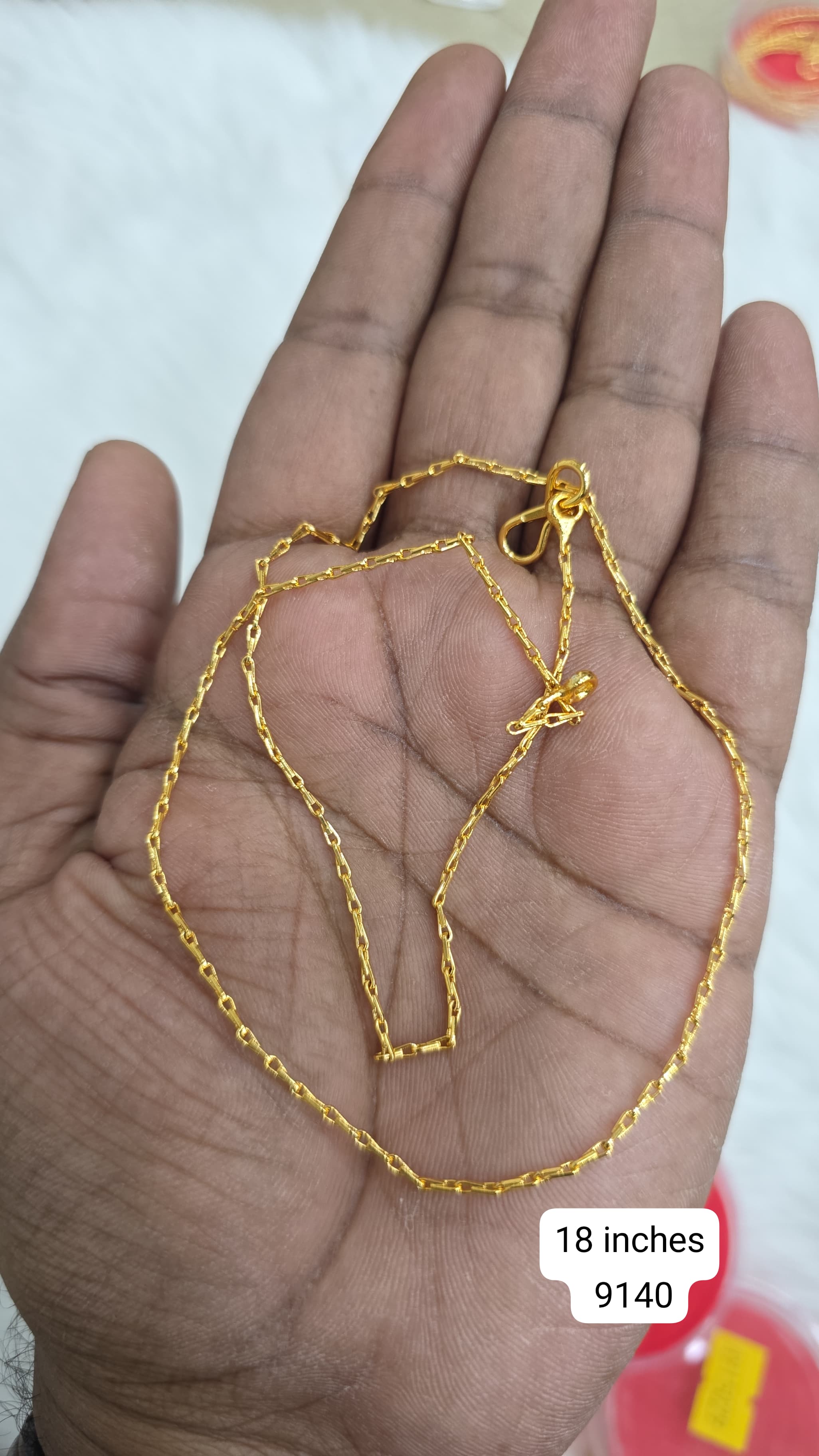 18 inches gold finish Short chains