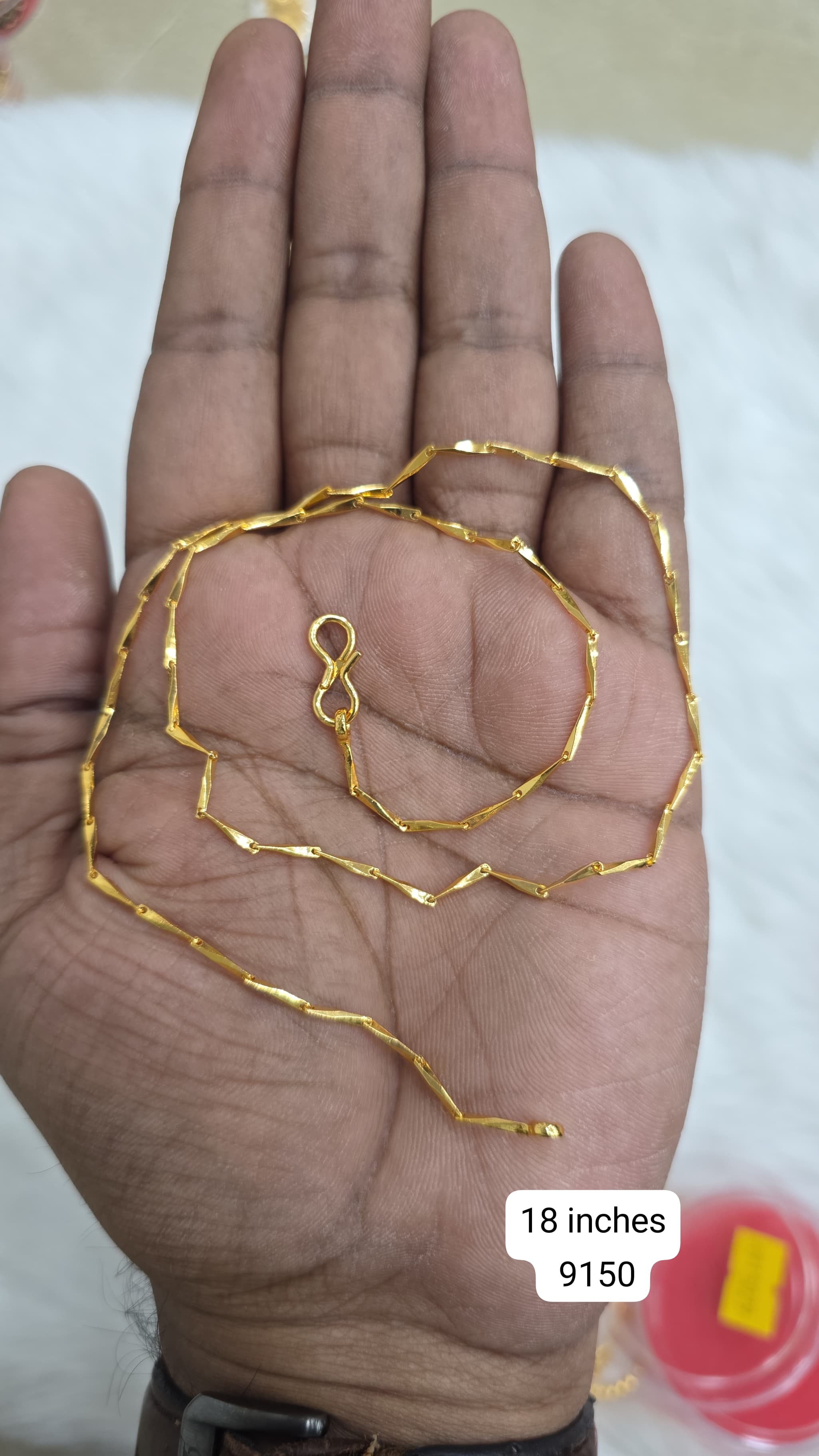 18 inches gold finish Short chains