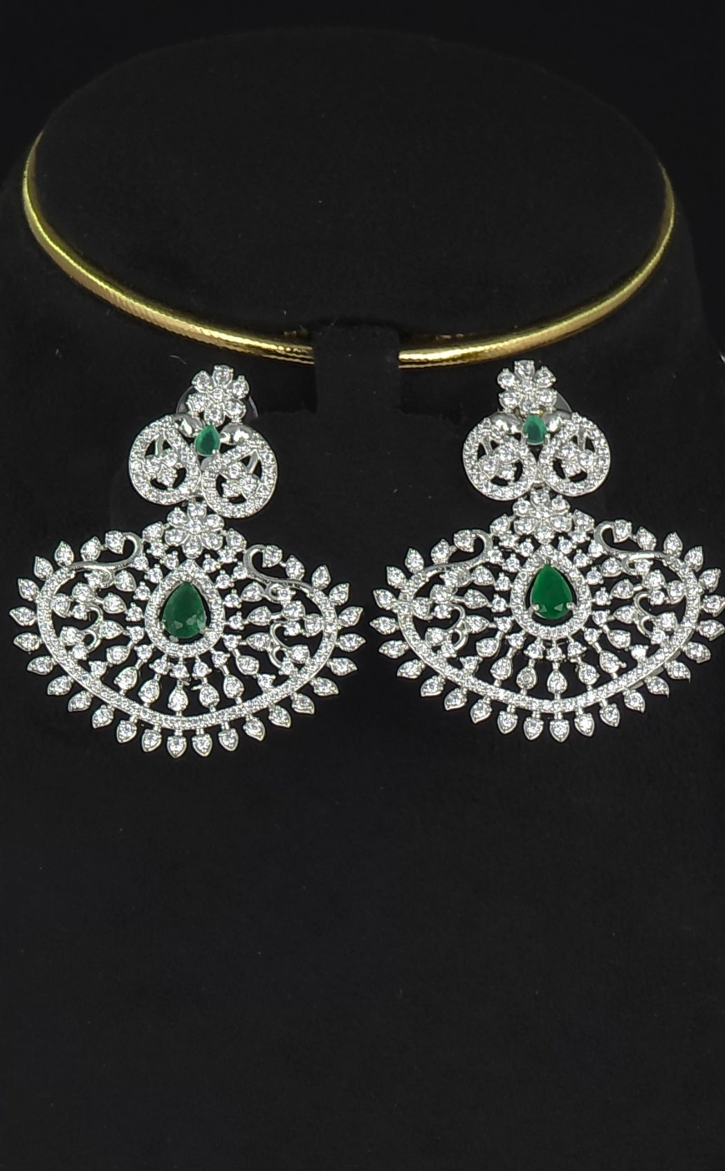 Sliver FINISH cz Necklaces set