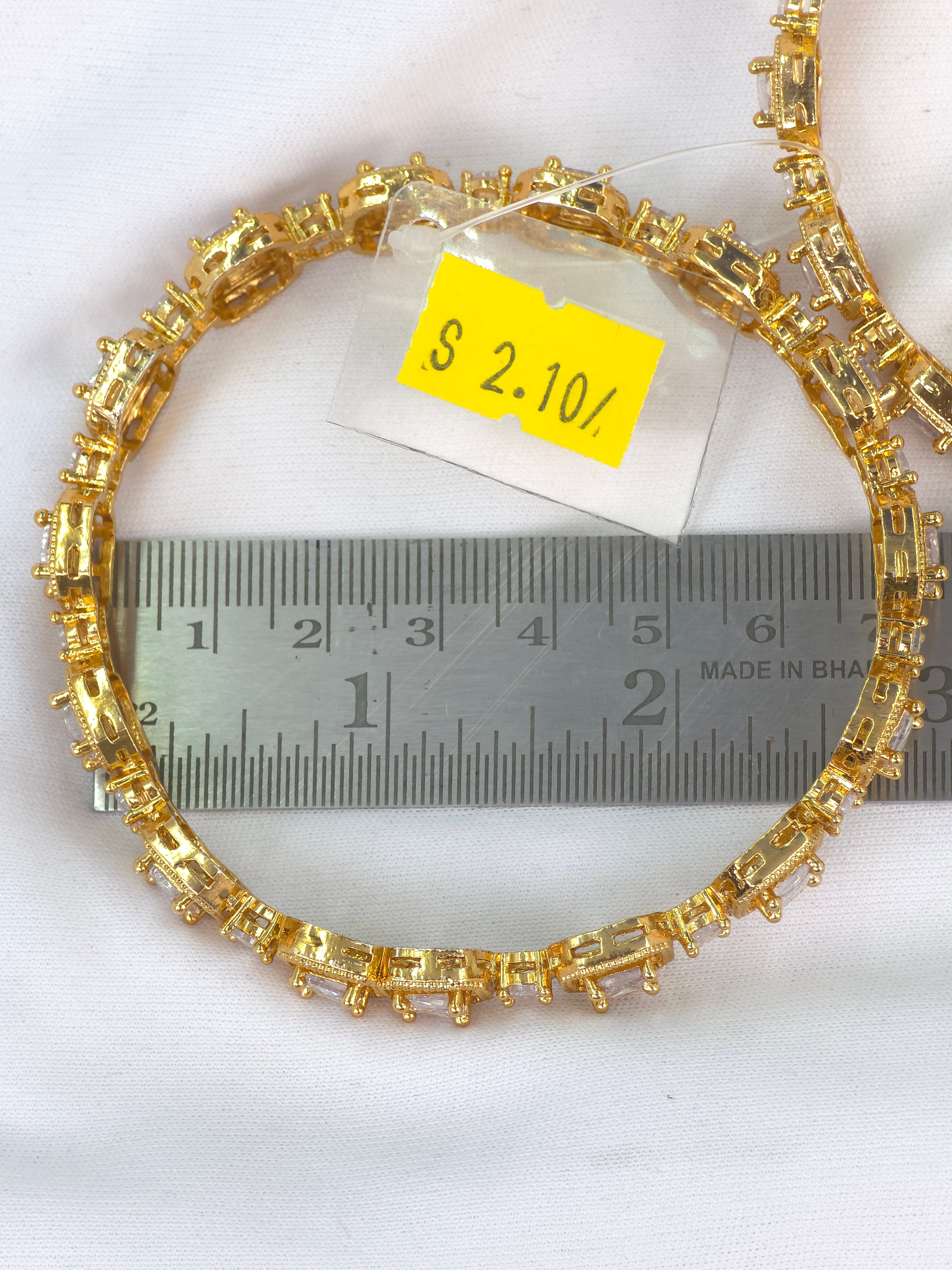 PREMIUM QUALITY MATT FINISH cz STONES BANGLES
