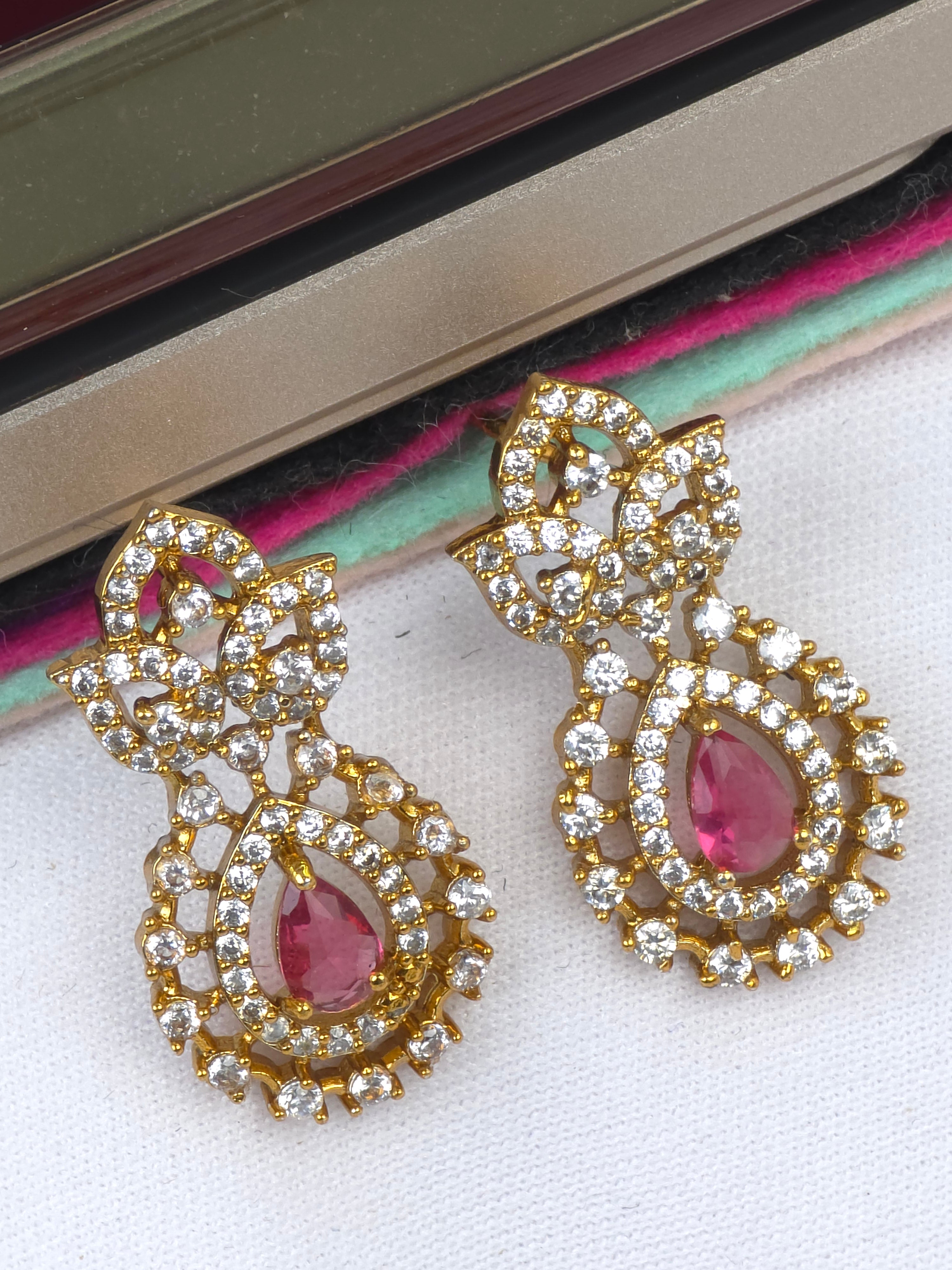 Matt finish earrings studs Push back