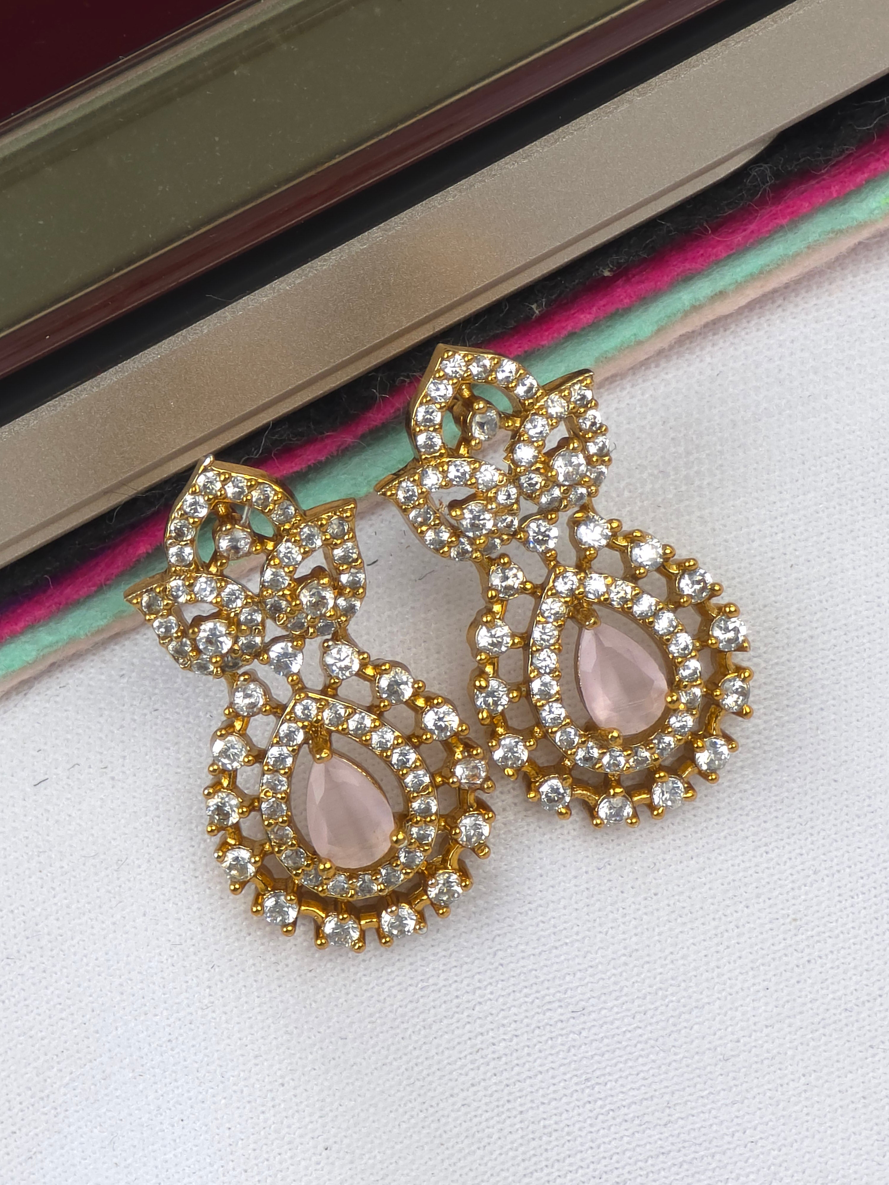 Matt finish earrings studs Push back